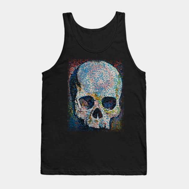 Pointillism Skull Tank Top by creese